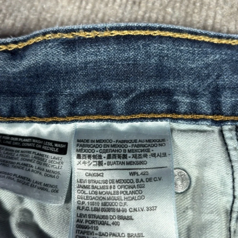 Levis 569 Jeans Mens 36x30 Loose Straight Fit Dark Blue Denim Distressed Baggy